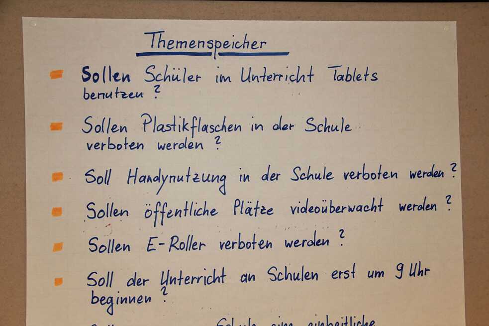 Mögliche Debattierthemen