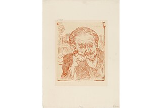 Das Frankfurter Museum besaß früher einmal eines von Van Goghs Hauptwerken: das Porträt des Doktor Gachet. Die nationalsozialistische Kunstpolitik erklärte es 1937 jedoch für „entartet“ und zwang das Städel zur Herausgabe. In der Ausstellung ist daher nur die Radierung in Rot zu sehen.