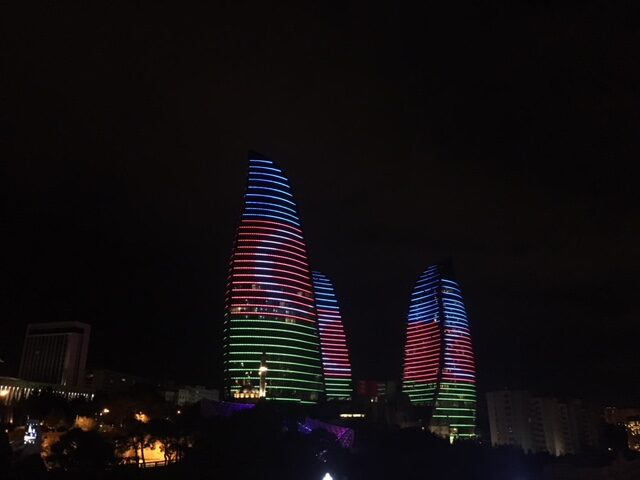 Flammentürme in Baku