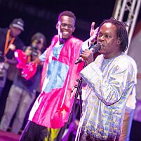 The Senegalese singer Baaba Maal performs. 