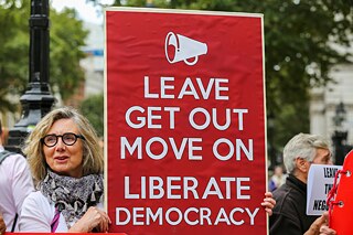 Der Vorwurf, die EU sei nicht demokratisch genug, gehört zu den Argumenten der Brexit-Befürworter*innen in Großbritannien.