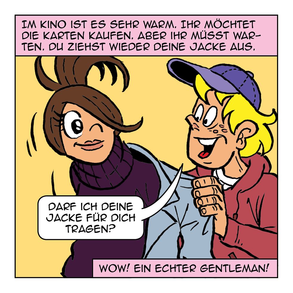 Im Kino ist es sehr warm.