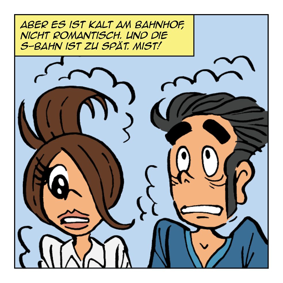 Aber es ist kalt am Bahnhof
