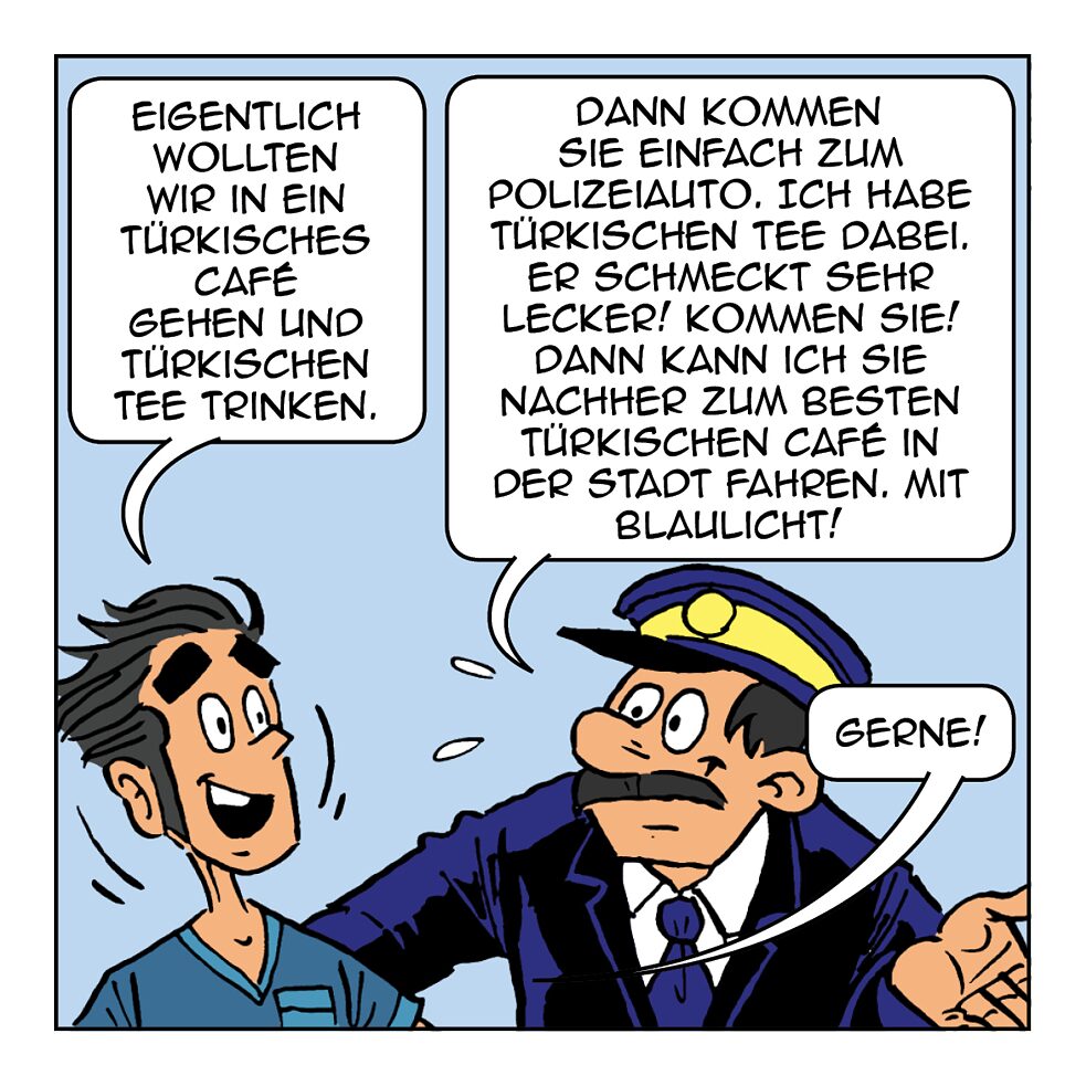 Eigentlich wollten wir in ein türkisches Café gehen