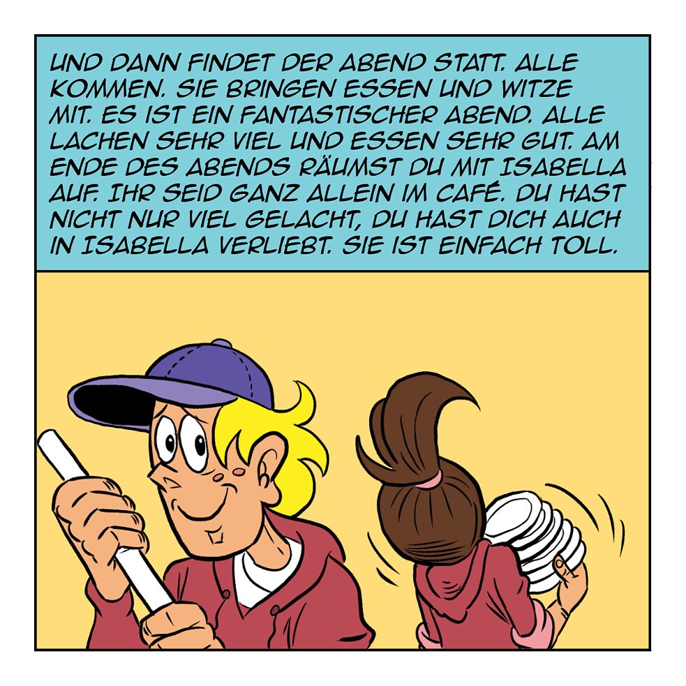 Und dann findet der Abend statt.