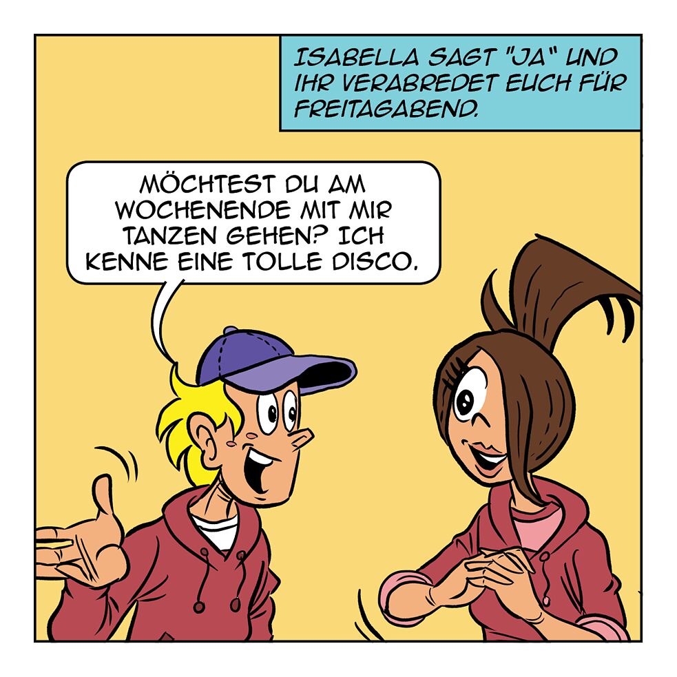 Möchtest du am Wochenende mit mir tanzen gehen?