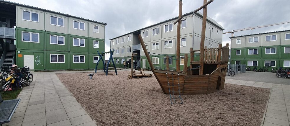 Centro di accoglienza nella Hafencity, quartiere portuale di Amburgo