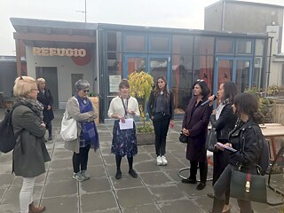 Führung durch das Gebäude in Neukölln. Refugio ist ein Projekt der Berliner Stadtmission.