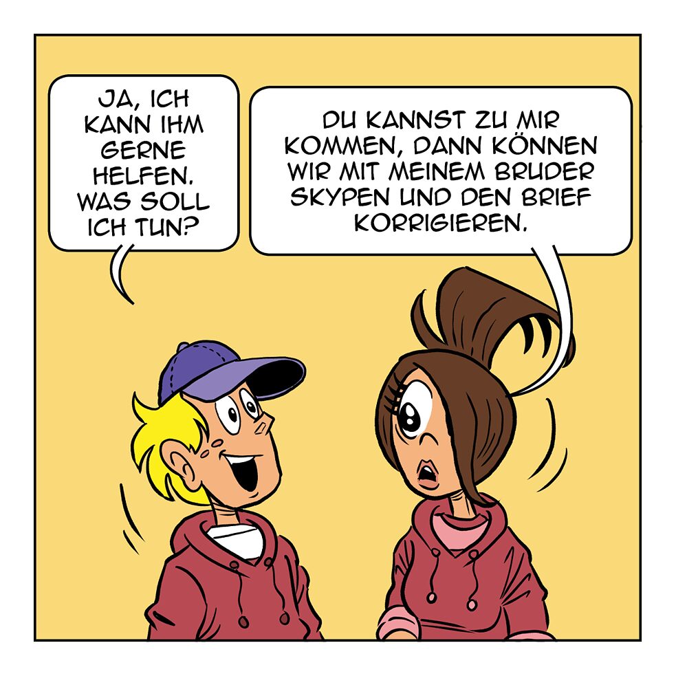 Ja, ich kann ihm gerne helfen.