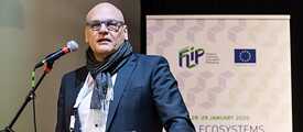 Secretary-general of the Goethe-Institut Johannes Ebert during the closing speech of the conference. 