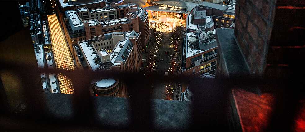 Der Berlinale-Palast am Potsdamer Platz von oben