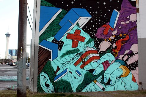 Street Art in Las Vegas 18b Arts District von Broken Fingaz