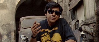 Ruchir Joshi wearing sunglasses