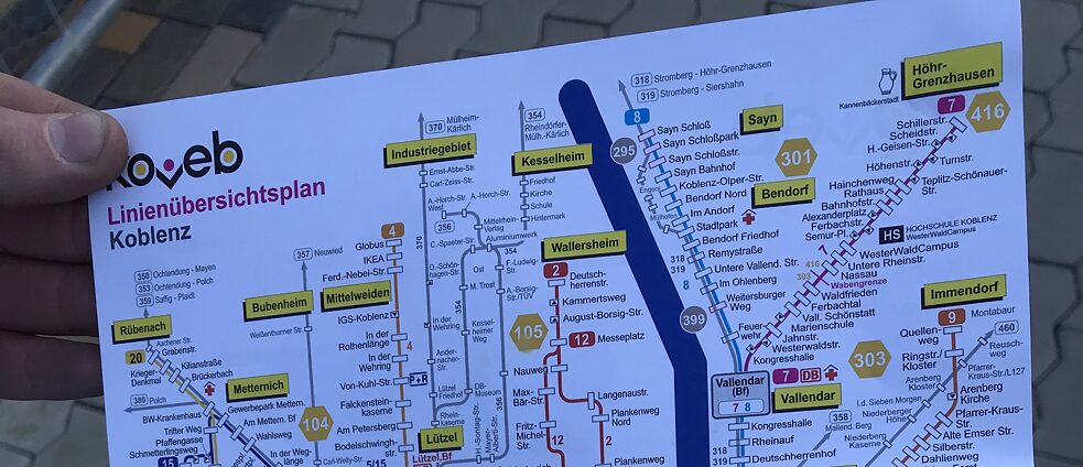Linienplan Koblenz