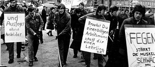 Lehrlingsdemonstration Hamburg 1968 (Bild von By Hennercrusius 
