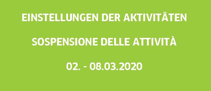 Schließung März 2020