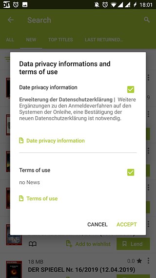 Datenschutzerklärung und Nutzungsbedingungen © © Onleihe Datenschutzerklärung und Nutzungsbedingungen