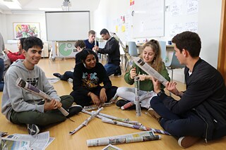 Participants take part in an interactive exercise. 