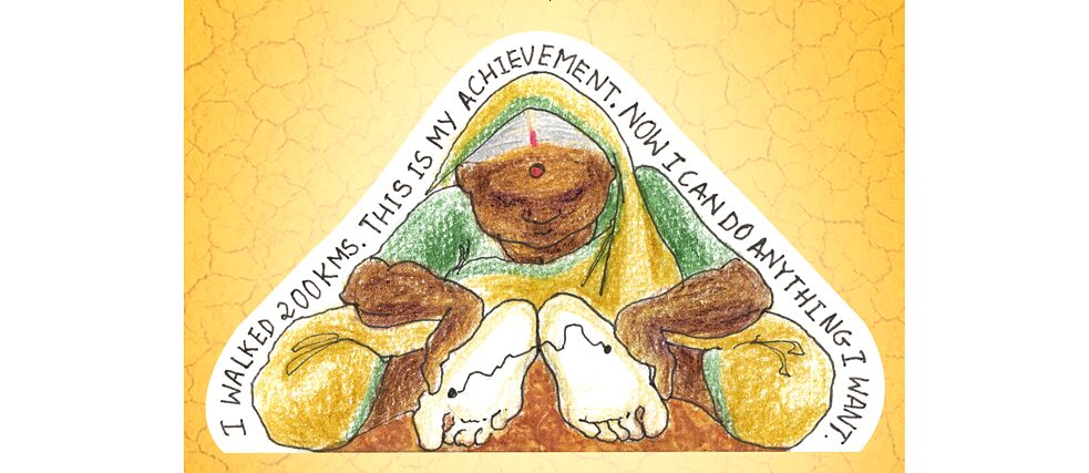 Rewalking a March, Remarching a Walk © Abhijit Pal