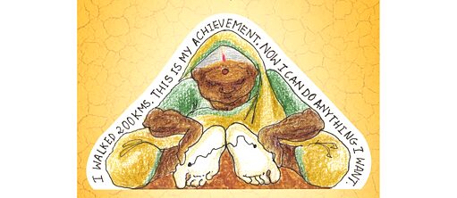 Rewalking a March, Remarching a Walk © Abhijit Pal