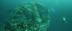 Dive to a shipwreck in the Conception Bay