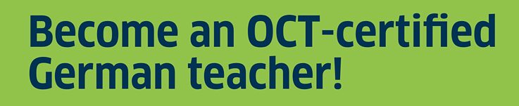 Become an OCT certified German Teacher