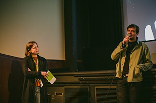 Corinna Lawrenz em conversa com o realizador Ulrich Köhler