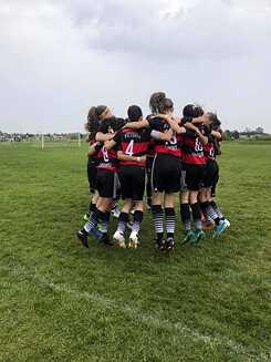 The successful women's team of the Victoria Soccer Club