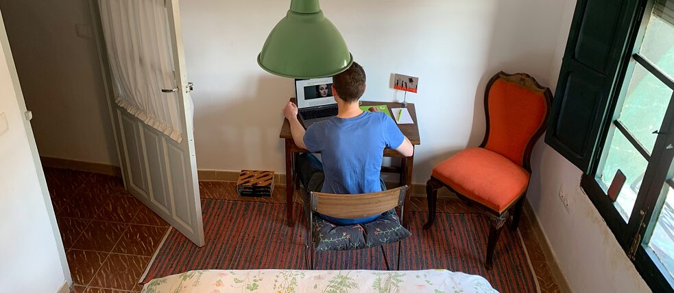 Homeoffice aus dem „Entleerten Spanien“ (Utande, Spanien)