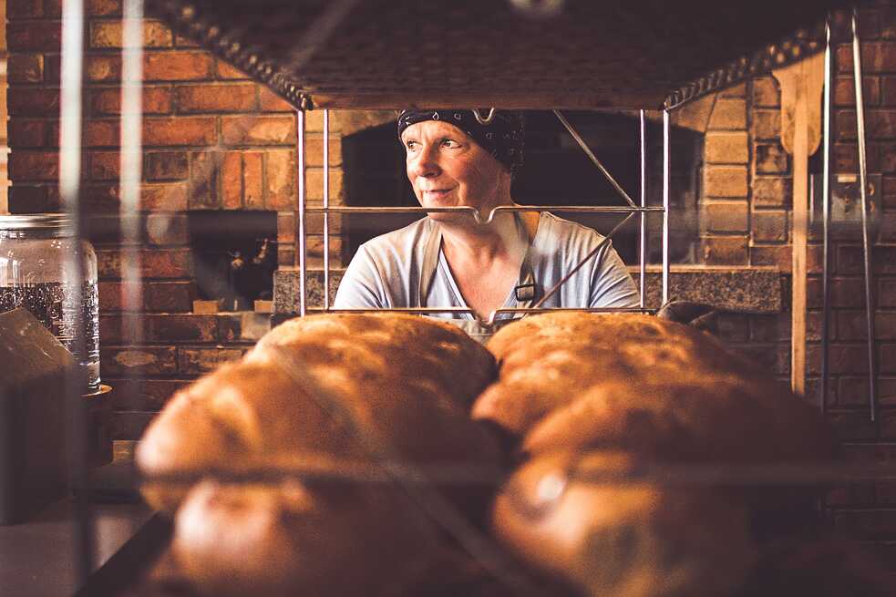 Silvia Streit in her bakery