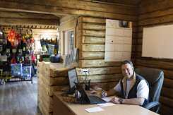Thomas de Jager in his outdoor shop