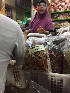 Seorang ibu pedagang di Pasar Beringharjo Yogyakarta menjual “Empon-empon Corona”. Foto ini saya unggah di Instagram saya dan mendapat banyak respon emotikon tertawa dari teman-teman saya. Saat itu - sekitar pertengahan Maret 2020 - isu pandemi Covid19 belum semengerikan sekarang. 