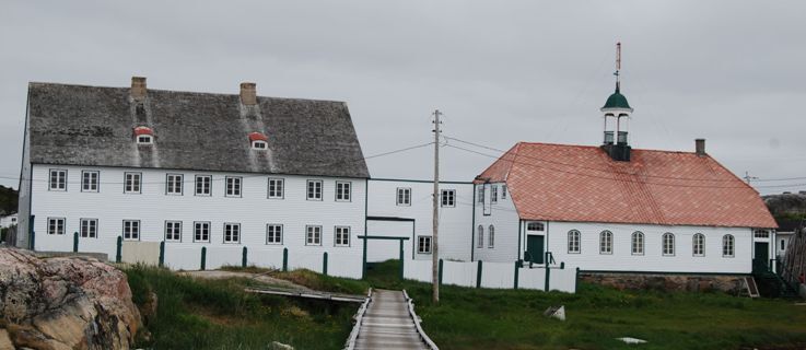 The mission building and church in Hopedale