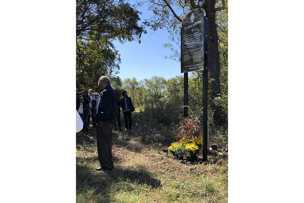 Rev. Wheeler Parker, Emmett Till's last living cousin who was with him in Mississippi in 1955, speaking at the dedication of the 4th marker