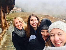 Amelie, Laila, Anuschka und ich