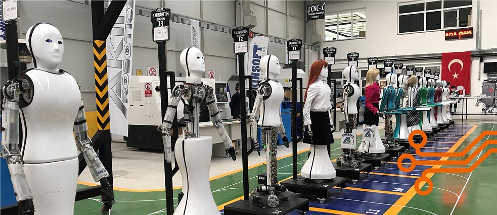 Humanoide Roboter vom Typ Ada GH5 in der Türkei. 