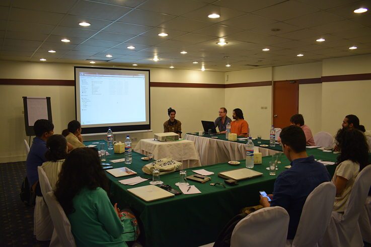 Anam Abbas, a feminist filmmaker of Pakistan as guest lecturer in our workshop.