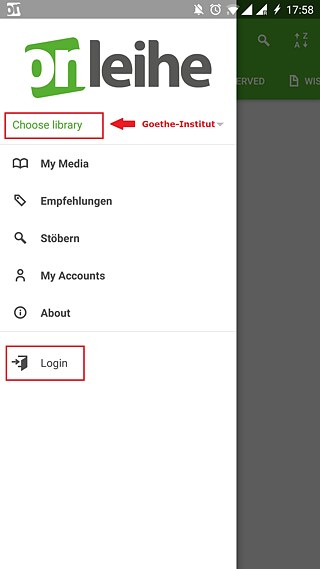 Innlogging Onleihe iOS © © Onleihe Innlogging Onleihe iOS