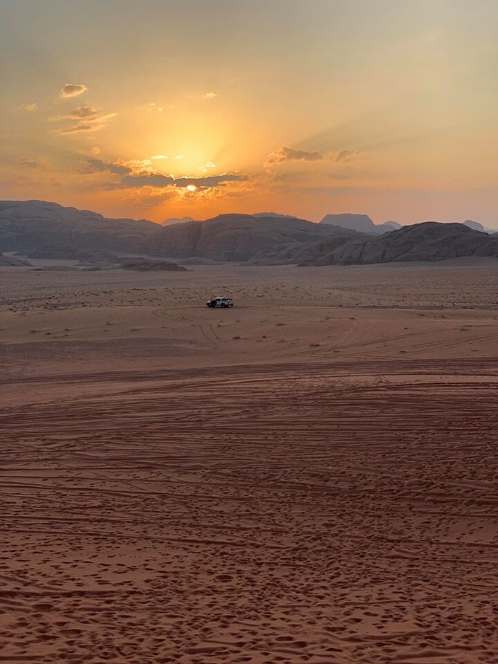 Sonnenuntergang in Wadi Rum