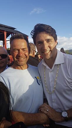 Thomas de Jager and Prime Minister Justin Trudeau