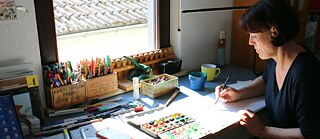 Antje Damm im Home Office