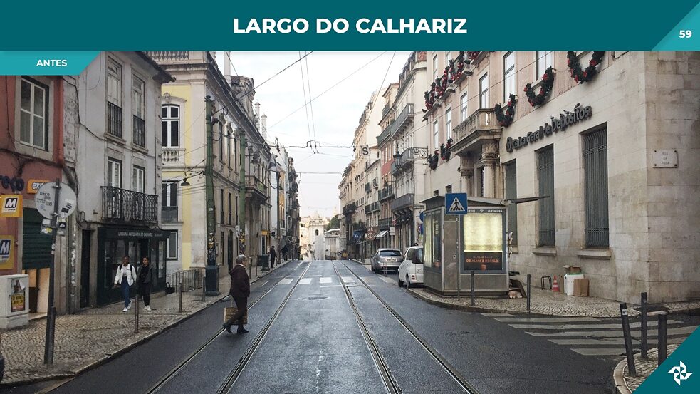 Bica, l’un des quartiers historiques de Lisbonne, est un véritable casse-tête au niveau de la mobilité. Les trottoirs sont très étroits et il n’est pas rare que les voitures se garent au milieu de la rue. 