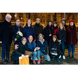 DIALOG19: Gruppenfoto nach dem Kwartirnik auf Puschkinskaja-10