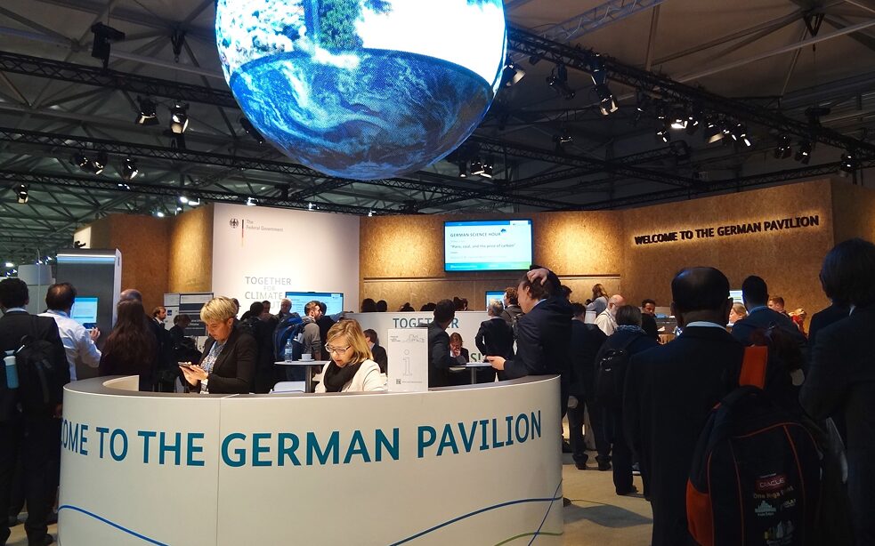 Foto vom Deutschen Pavillion beim Klimagipfel