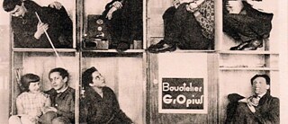 Bauhaus Dessau, die Schüler von Gropius, links unten Alfredo Bortoluzzi und Grit Kallin, 1928