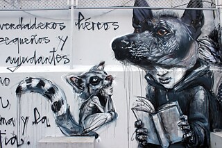 Wandbild für die „Stillen Helden“, die in der Krise besonnen bleiben.