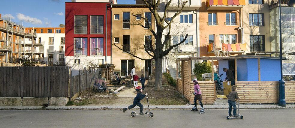 Maisons de basse consommation dans le Quartier Vauban.