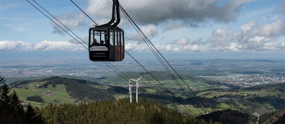 View from the Schauinsland cable car.