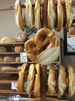 Fresh pretzels from Oliver's German Bakery