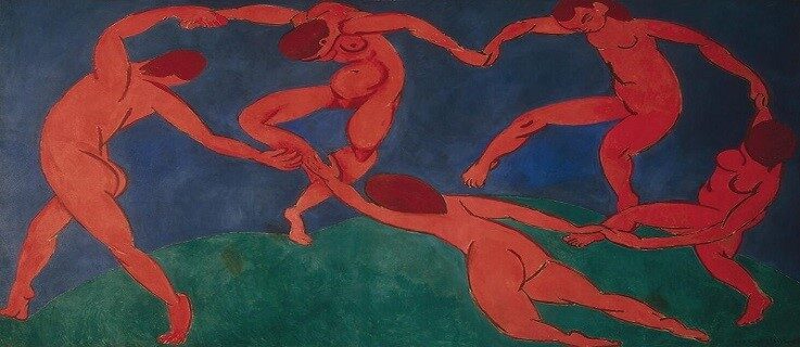 Henri Matisse, La Danse, 1910, Peinture à l’huile, 2,6m x 3,91m, Musée de l’Ermitage, St-Pétersbourg